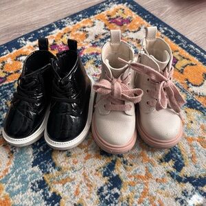 Cat & Jack Black and Cream Kids Boots